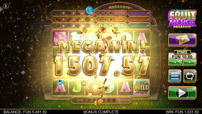 Fruit Merge Megapots - ラウンドでの高額勝利